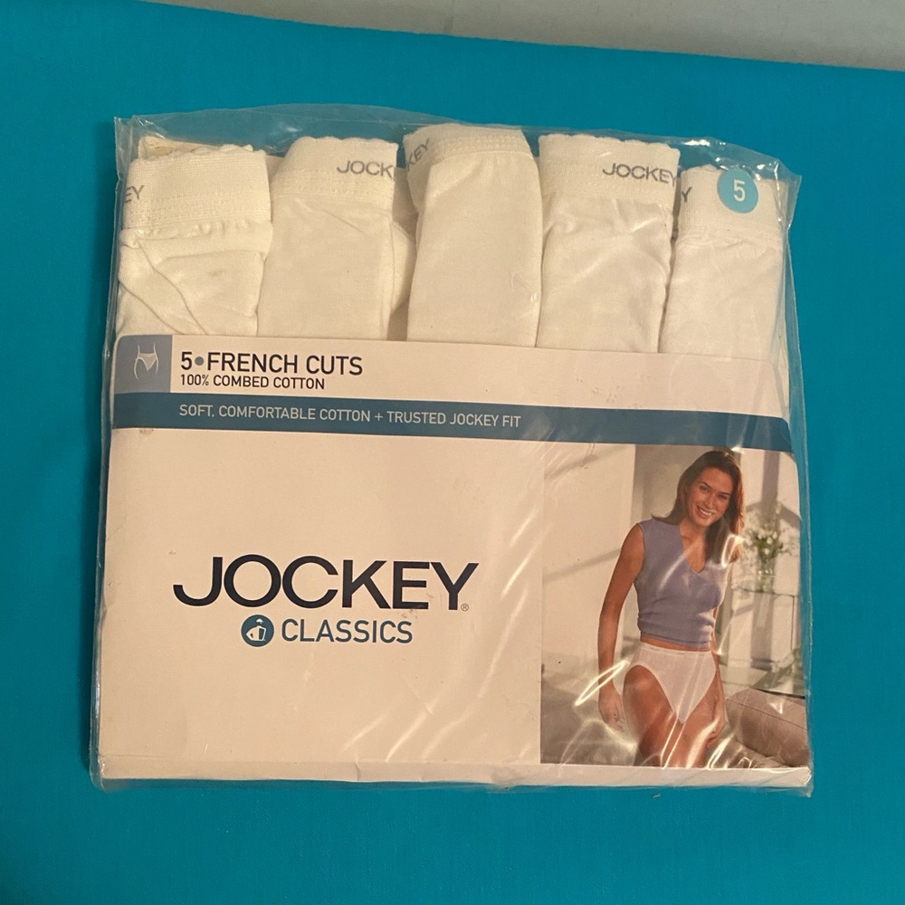 Jockey Classics 5-Pack White French Cut Briefs size 5 (M)